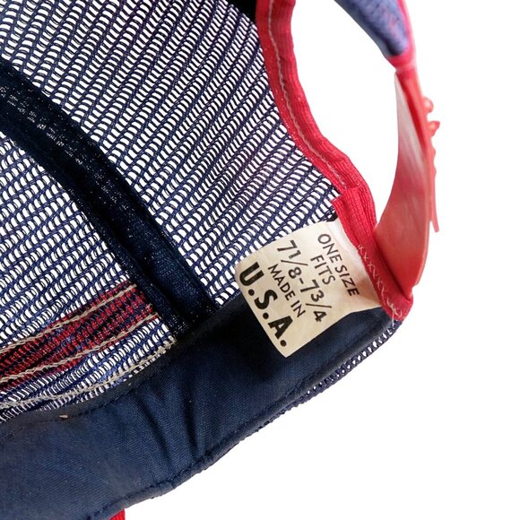 Vintage 70s-80s USA 3-Stripe Trucker Hat United Services Assoc Snapback - Picture 7 of 8